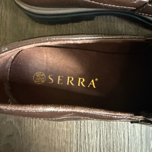 Serra Dark Brown Loafers with Gold Accents - Picture 4 of 4